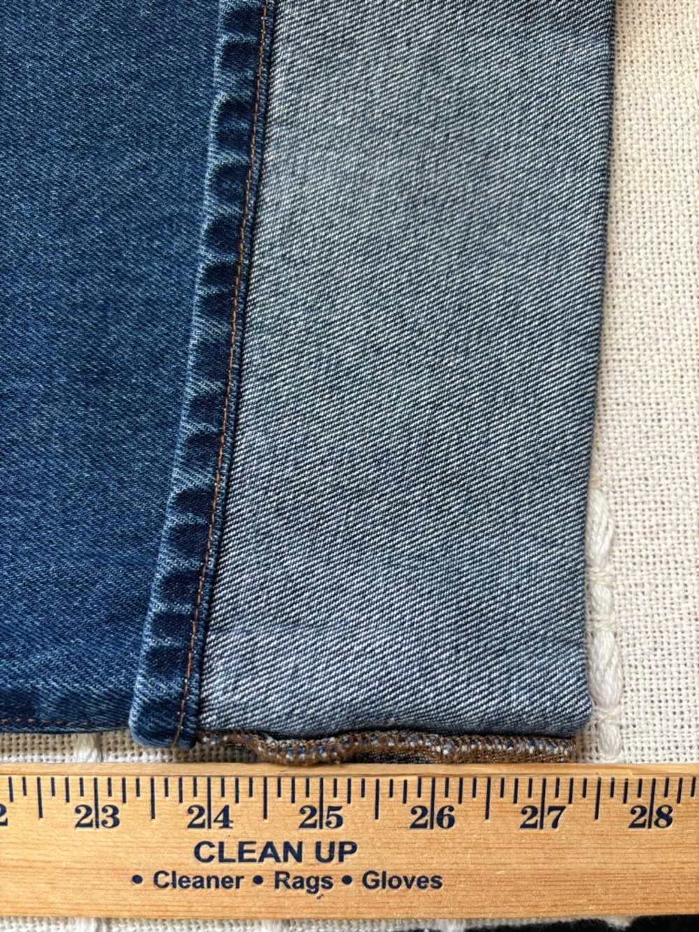 Talbots Loft Wide Leg Cropped Jeans Cuffed Hem High Rise Size 12 Cotton Relaxed - Picture 10 of 13